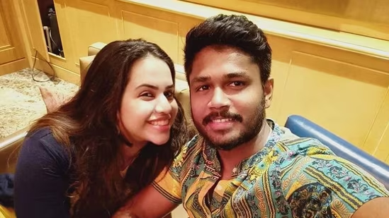 Sanju Samson with his wife Charulatha.(Instagram)